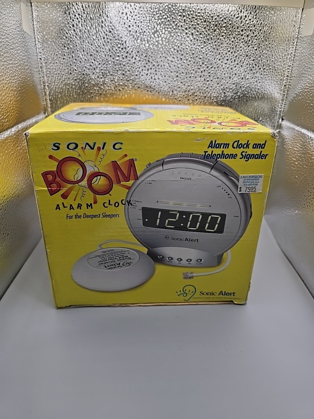 Sonic Boom Extra Loud Alarm Clock SBT425ss w Vibrating Bed Shaker/Phone Signaler
