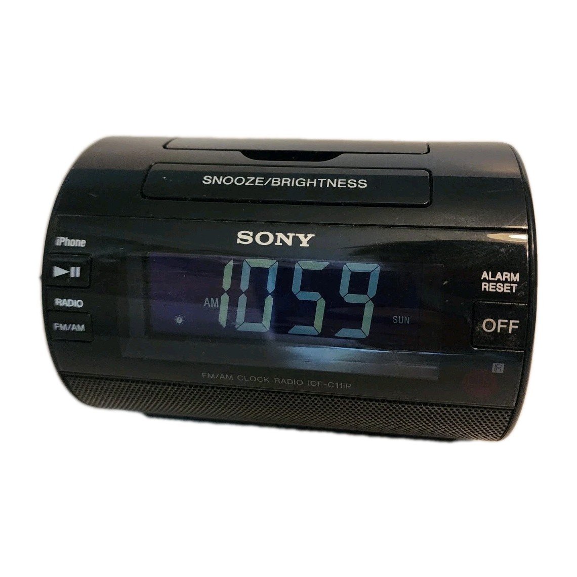Sony AM/FM Clock Radio Iphone Ipod Dock Alarm ICF-C11iP.