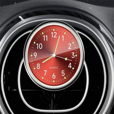 Stick on Dashboard Car Clock, Small Quartz Luminous Vent Clocks, Silent Non-Ticking Modern Clocks, Wall Clock, Clocks Watch for Dashboard Boat Bike Home