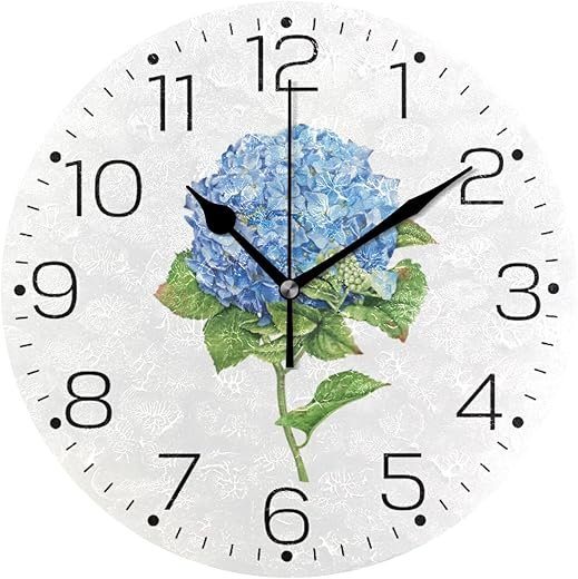 Best Lexington Studios Blue Hydrangea Wall Clocks