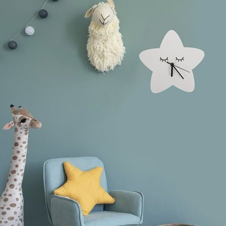 Toyvian Mute Wall Hanging Clock Grey Plastic Accurate Timing Living Room 1Pack