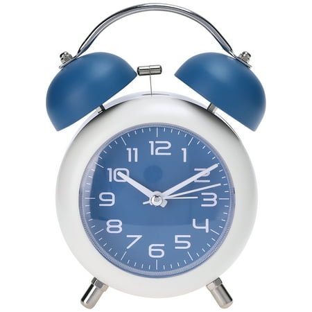 Unique Bargains Old Fashioned Circle Loud Alarm Clock Blue