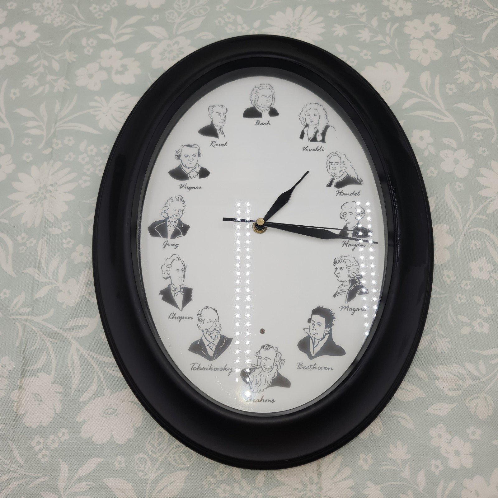 Unique Vintage Classical Composer's Musical 16" Wall Clock
