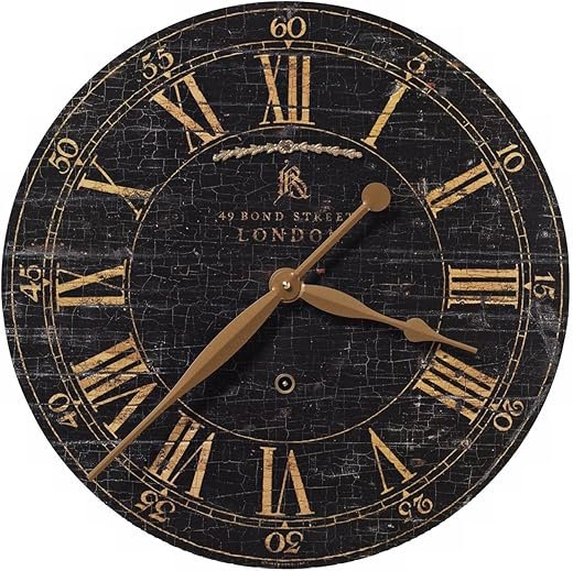 Uttermost 06029 Bond Street - 18 inch Wall Clock - 18 inches Wide by 2 inches deep