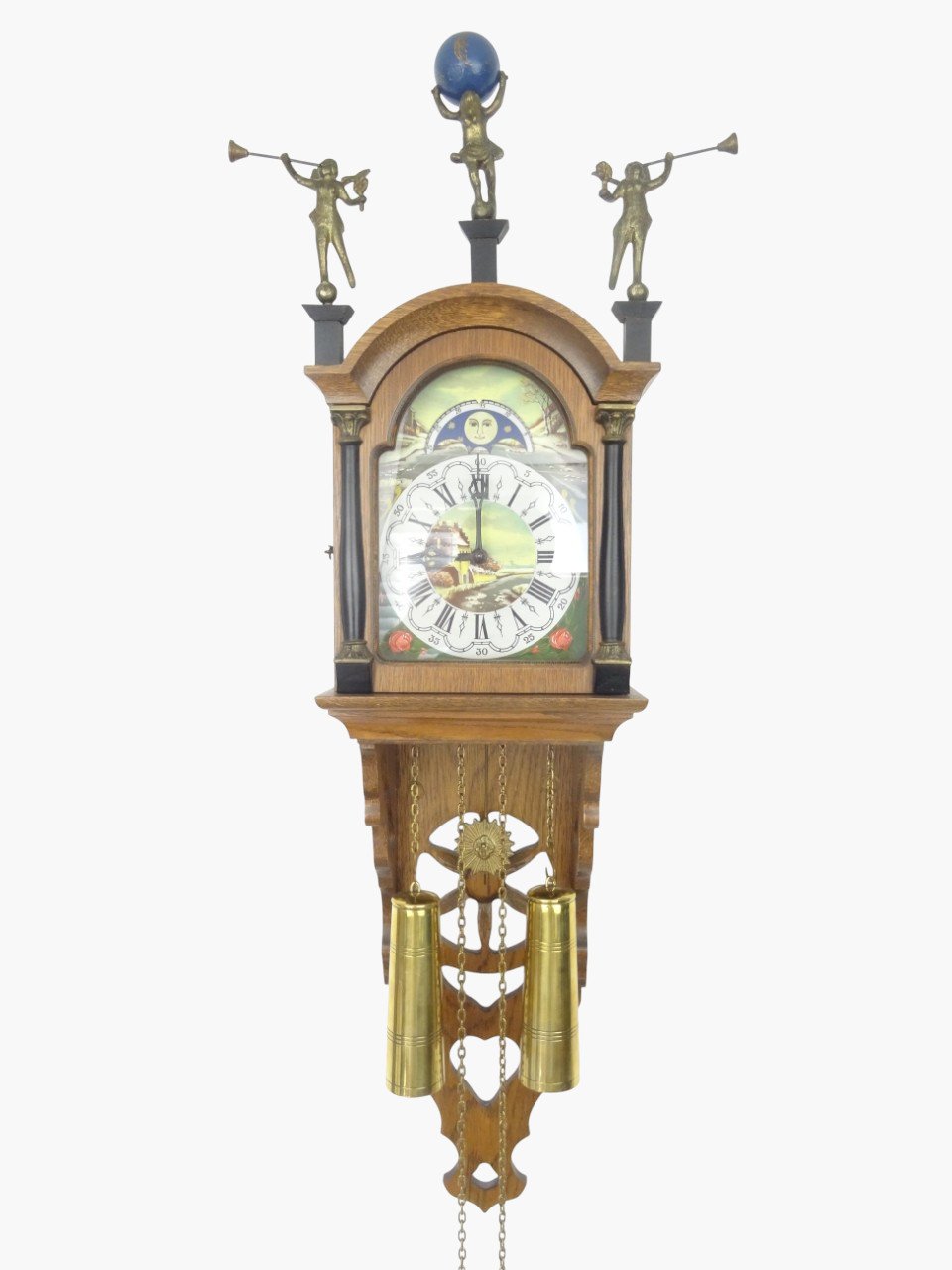 Vintage Antique Dutch 8 day Friesian Wall Clock Old (Zaanse Warmink era)