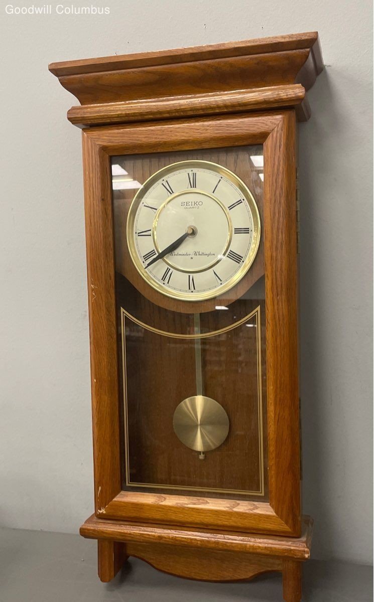 Vintage Seiko Quartz Westminster Whittington Pendulum Wall Clock