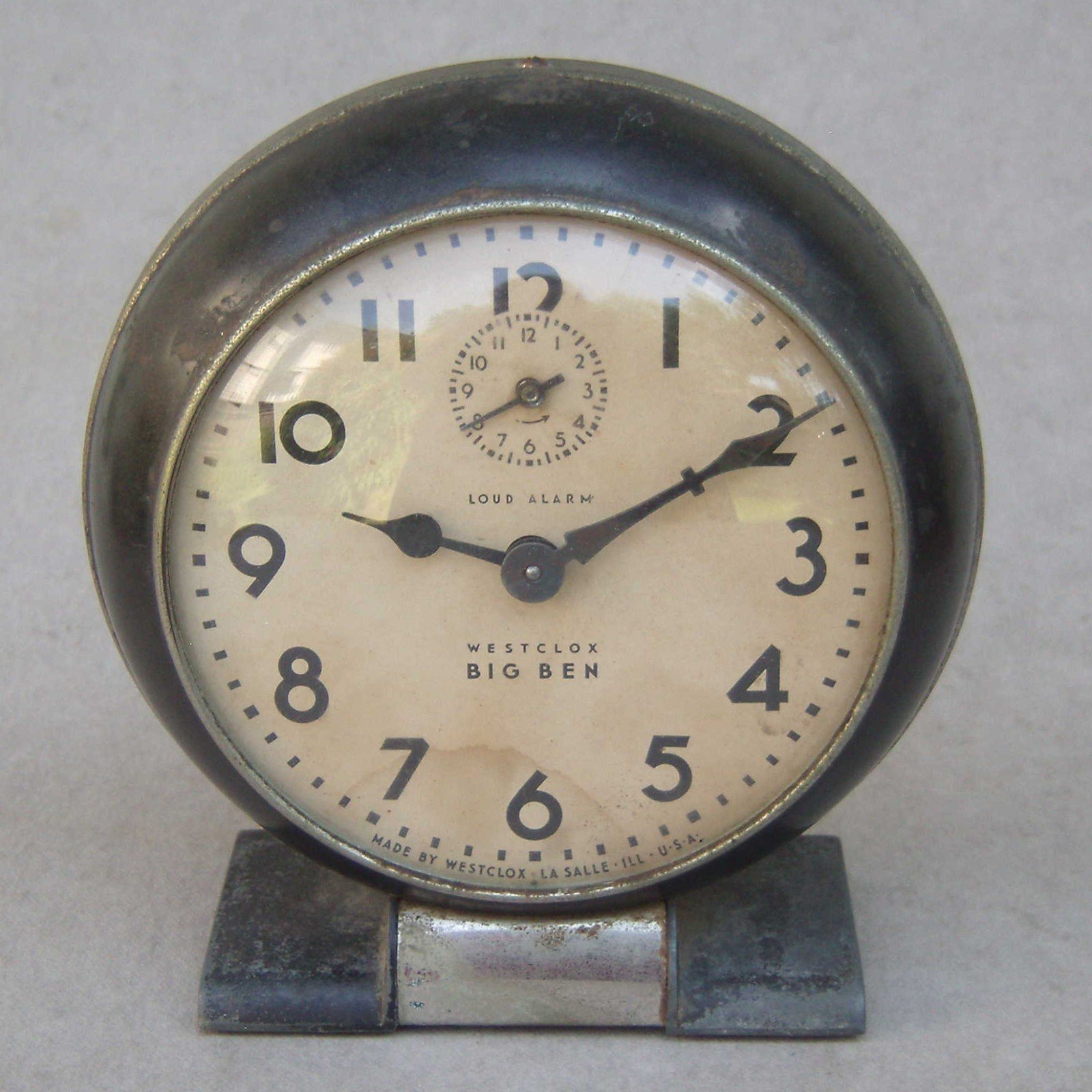 Vintage Westclox Big Ben Wind Up Clock Style 5 Loud Alarm 1939 - 1946 MCM