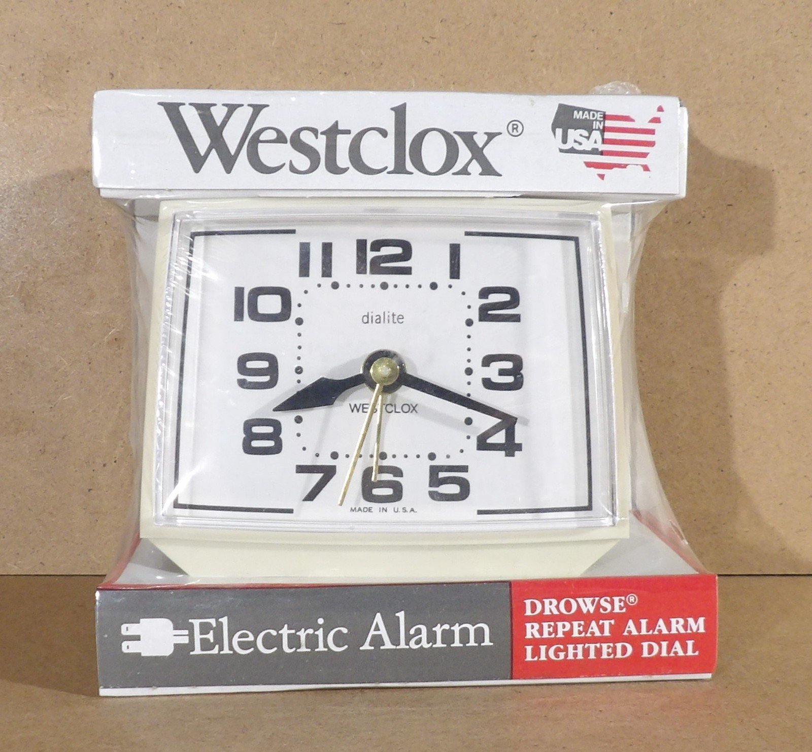 Vintage Westclox Electric Alarm Clock Model 22192 Made In USA New/Sealed