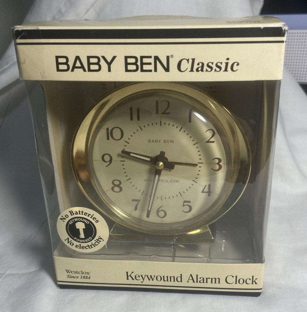 Westclox Baby Ben NIB Alarm clock with directions 1950's still works
