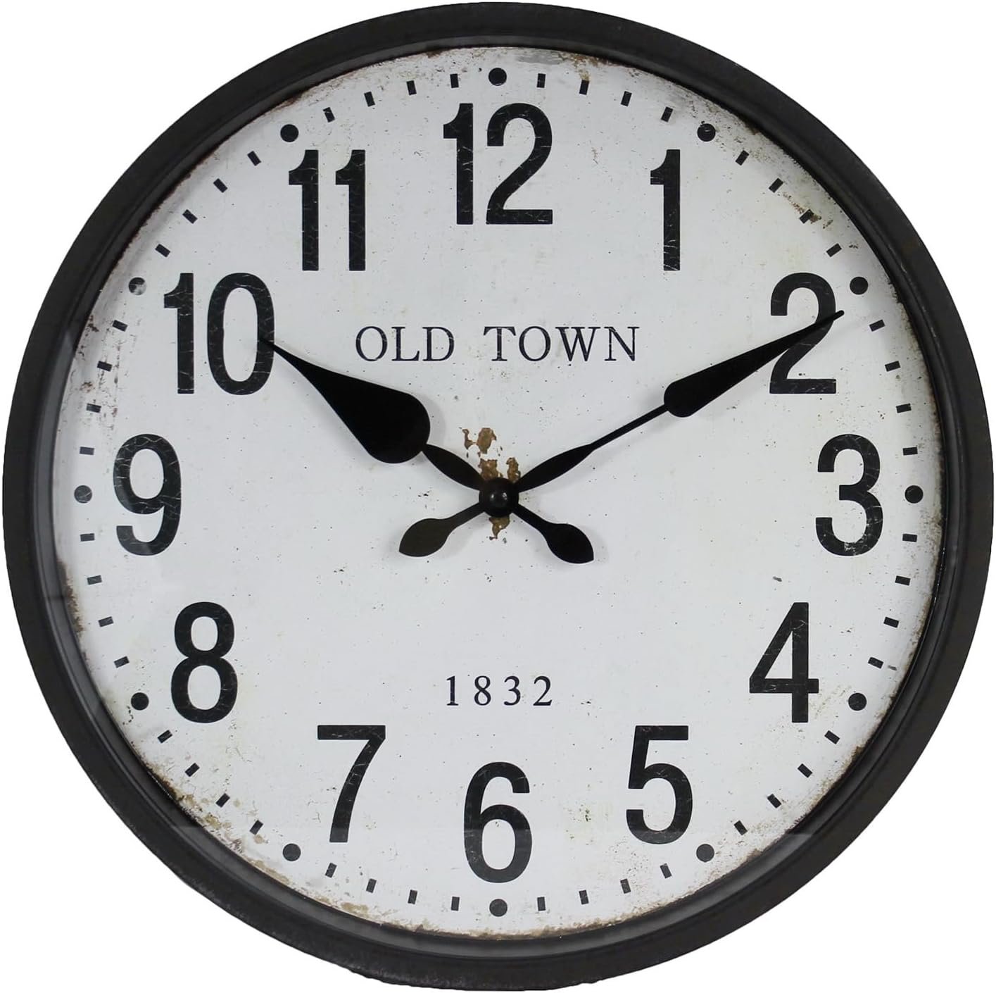 Windy Hill Collection 15" x 15" Vintage Decorative Wall Clock Old Town Classic Numbers WC9-EB2009