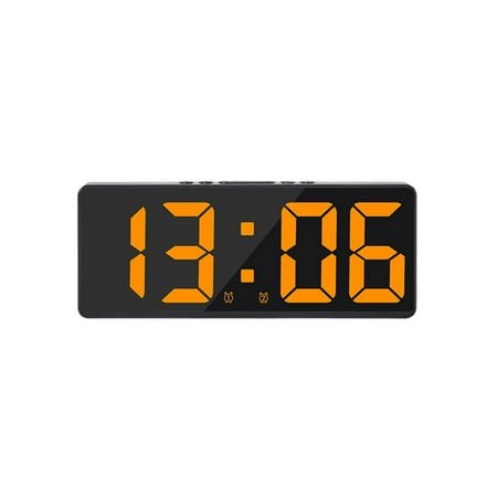 Yiasten 6 Digital Clock - Large LED Display, Auto Dimmer, Date, Week, Temperature & Alarm