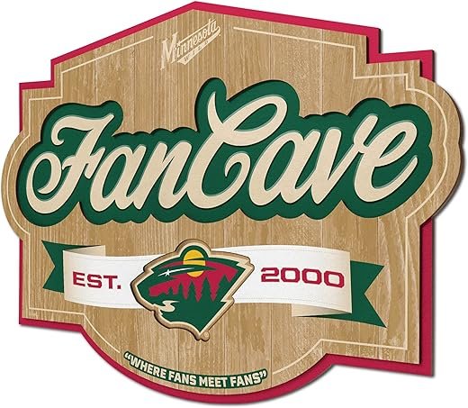 YouTheFan NHL Minnesota Wild Fan Cave Sign