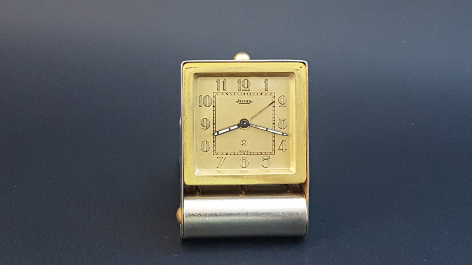 1: Restorers Smart 1950-60s Jaeger LeCoultre Travel Bedside/Desk Alarm Clock