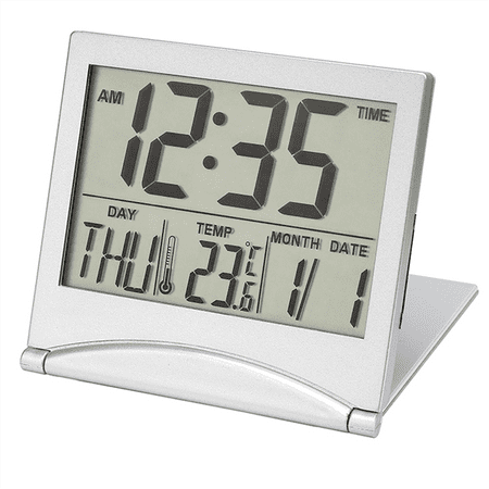 1 x Folding electronic clock-Silver