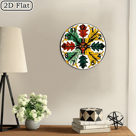 2D Flat 1pc Wall Clock 10Inch Pennsylvania Zook Dutch Hex Vintage Round Silent Wall Clock - Wooden, Ideal for Living Room, Kitchen, Office Decor, Perfect Christmas Gift