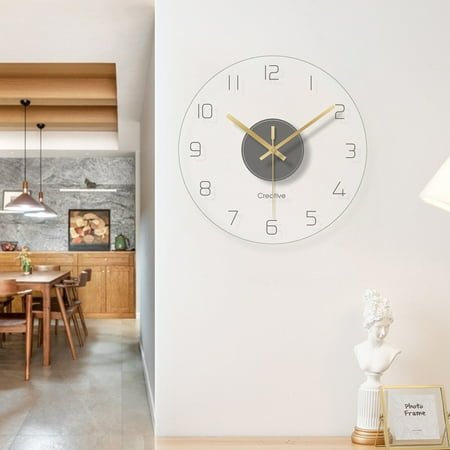 30cm Ultra Thin Design Wall Clock Large Modern Home Office Round Wall Clock