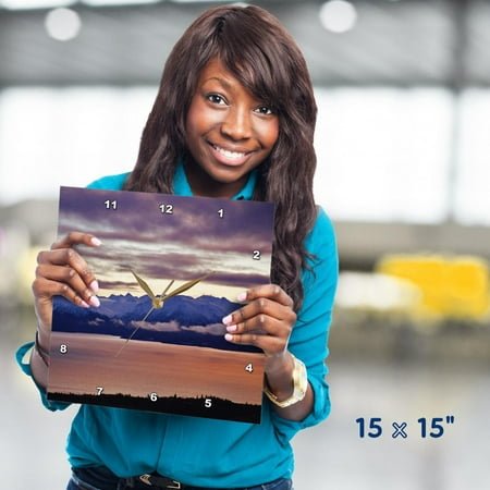 3dRose, Kachemak Bay, Kenai Mountains, Homer, Alaska - US02 AJE0018 - Adam Jones, 15x15 Wall Clock