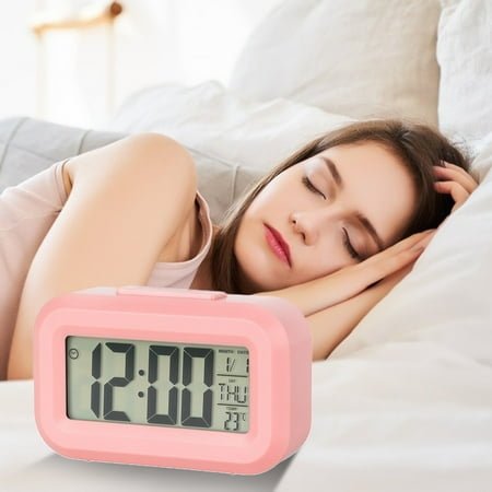 Alarm Clock, LED Digital Electronic Clock, Large Display, Stereo Alarm, Snooze Function, and Countdown Timer, 12/24H Switchable, for Home and Office