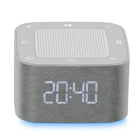 Alarm Clock Sleep Sound Machine 8-Color Night Light 32 Soothing Sounds White Noise Times Digital