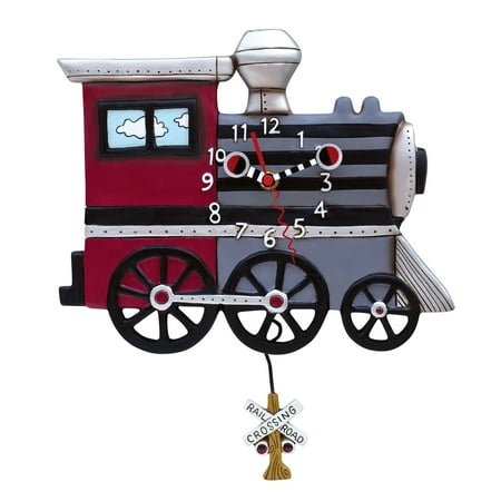 Allen Designs P1558 Choo Choo Pendulum Wall Clock 13