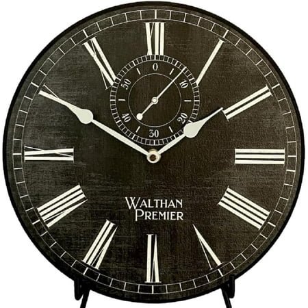 Alston Walston Black & White Large Wall Clock | Ultra Quiet Quartz Mechanism | Hand Made in USA Beautiful Crisp Lasting Color | Comes in 8 Sizes | 18-Inch