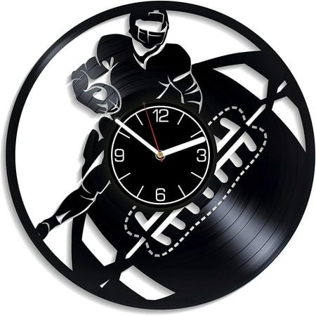 American Football Vinyl Record Wall Clock American Football Wall Clock Modern Football Gift Sport Home Decoration American Football Vinyl Clock Gift for Men Football Wall Art Football Clock