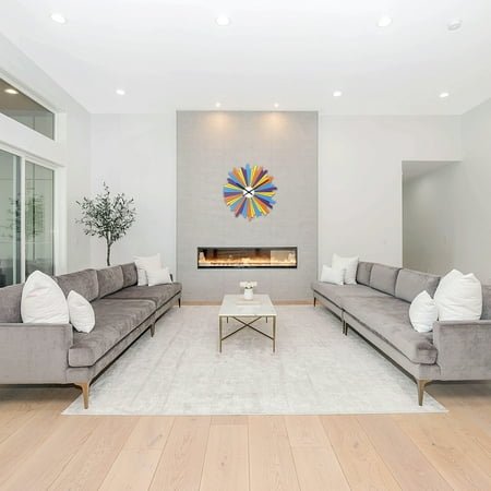 Ardeola - The Comet - 23.5-Inch Organic Multicolor Wall Clock, Laser Cut Plywood