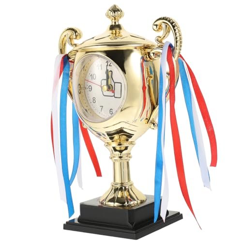 ARTIBETTER 1Pc Children Trophy- Style Clock Tabletop Clock Unique Desktop Alarm