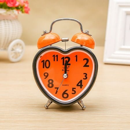 AURARMLET 1PC Alarm Clock Bedside Heart Shape Display for Home Decor