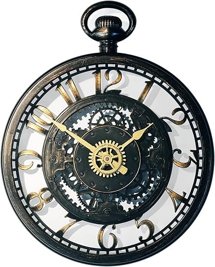 AYRELY® 13IN Decorative Wall Clock - Oversized 3D Steampunk Large Wall Clock, Vintage Industrial Steampunk Large Clock for Living Room Décor
