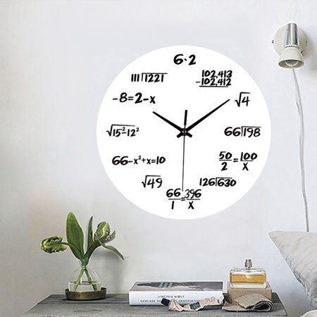 BallsFHK Silent Math Equations Polytechnic Digital Wall Clock