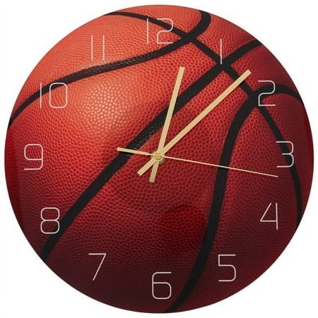 Basketball Acrylic Silent Wall Clock Bedroom Living Room Alarm Clock