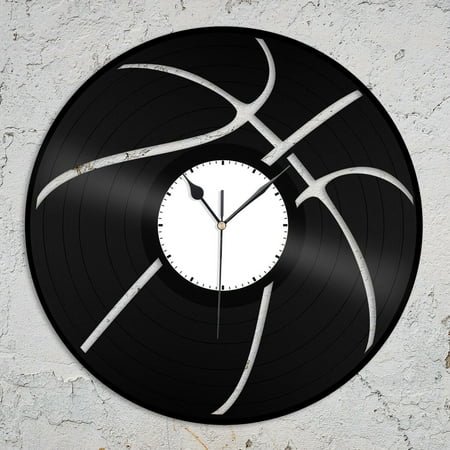 Basketball Ball Vinyl Wall Clock Sports Lovers Gift Home Room Office Decoration Vintage Design Office Bar Room Home Decor