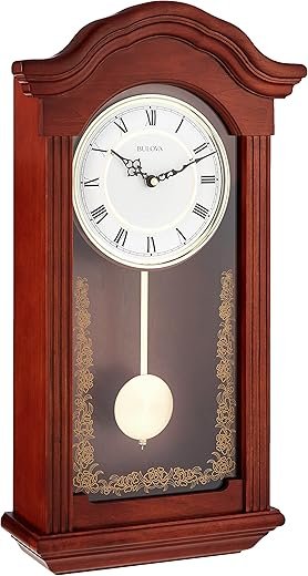 Bulova C4443 Baronet Chiming Clock, Finish, Mahogany