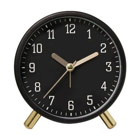 CCOCC Alarm Clock,Calming Nightlight Table Clock for Bedrooms,Quiet Precision Alarm Clocks for Kids and Adults,Black