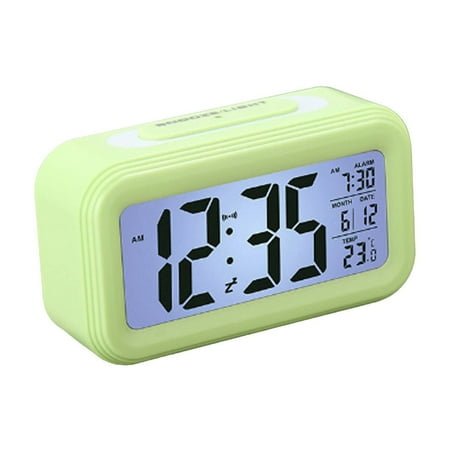 CCOCC Alarm Clock,Smart Digital Clock for Bedrooms,Adjustable Backlit Bedside Clock with Gradual Alarm and Temperature Display