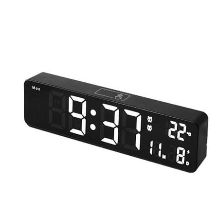 CCOCC Alarm Clock,Smart Digital Clock,Innovative Bedside Clock with Adjustable Brightness & 12/24-Hour Format
