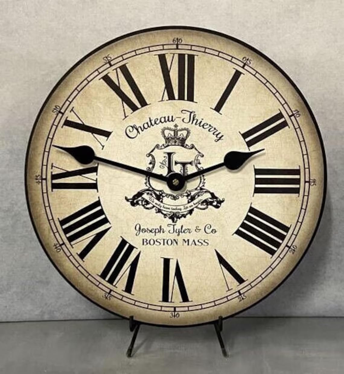 Chateau Thierry Parchment Wall Clock | Ultra Quiet Quartz Mechanism | Hand Made in USA Beautiful Crisp Lasting Color | Comes in 8 Sizes | 18-Inch