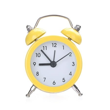 Clearance！ Chaoliuy Bell Alarm Clock Wind Up Alarm Clock Twin Bell Silent Alloy Stainless Metal Alarm Clock