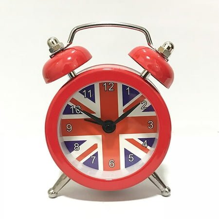 Clock Home Metal Clock Small Decoration Mini Alarm Electronic Cute Creative And Alarm Small Appliances,1X Metal Small Alarm Clock Clearance