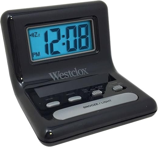 Clock Travel Alarm 0.8" by WESTCLOX MfrPartNo 47538A