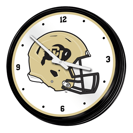 Colorado Buffaloes: Helmet - Retro Lighted Wall Clock