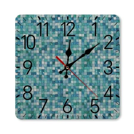 Decorative Ceramic Tiles Texture Wall Clock Silent Non-Ticking For Home Office Decor, Decorative Clock Art