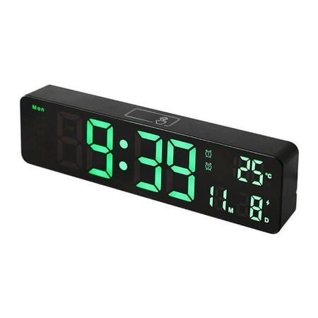 DESIGNICE Hatch Alarm Clock Brightness Adjustment Alarm Clocks for Bedrooms Automatic Night Mode Digital Clock Green