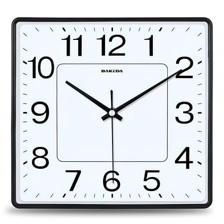 DESIGNICE Living Room Mute Large Wall Clock Square Calendar Quartz Clock Creative Clocks Modern Simple and Fashionable Household Clock