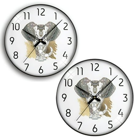DESIGNICE Wall Clock,8in Wall Clocks for Living Room Decor,Eco Material Clock,for Kitchen,Style2