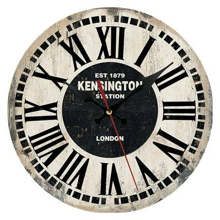 DESIGNICE Wall Clock,Elegant European-Style Design Large Wall Clock,Metal Hands with Painted Finish Bathroom Clock,12,Style10