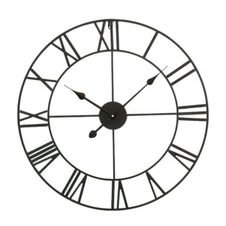 DESIGNICE Wall Clock,Elegant Roman Numeral Design Bathroom Clock,Iron Craftsmanship with Smooth Finish Small Wall Clock,Style1