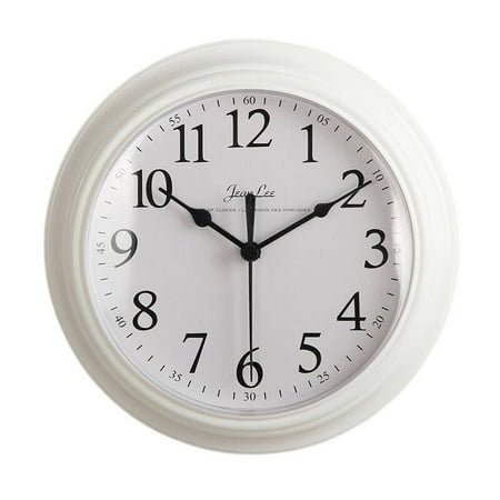 DESIGNICE Wall Clock,Fashionable Design Large Wall Clock,Silent Movement Sturdy Materials Bathroom Clock,White,9