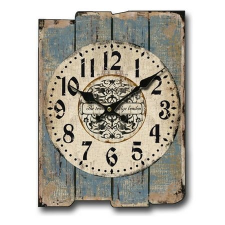 DESIGNICE Wall Clock,Retro Look Large Wall Clock,Strong Clock Hands Eco-Friendly Material Wall Clocks Battery Operated,Style6
